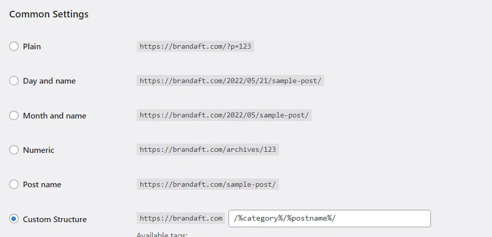 Wordpress kalıcı bağlantı