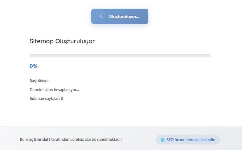 sitemap-generator-hazirlaniyor-ekrani