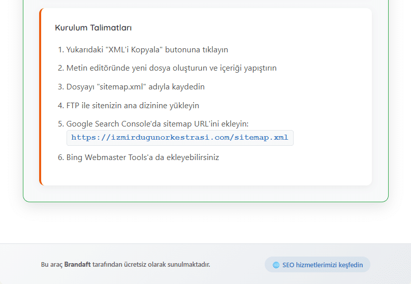 sitemap-kurulum-talimatlari