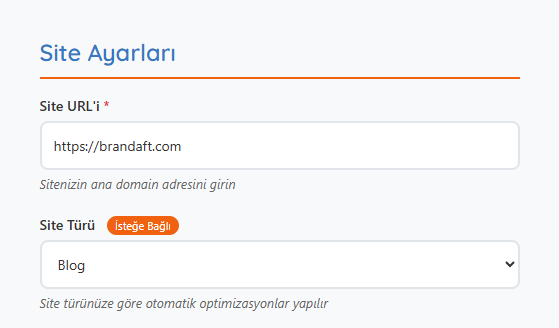 robots-txt-olusturucu-site-ayarlari-bolumu